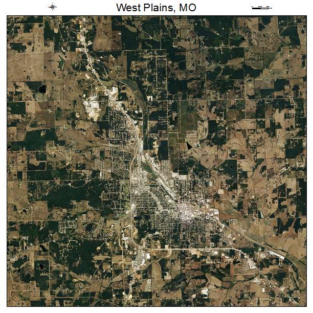 West Plains, MO air photo map