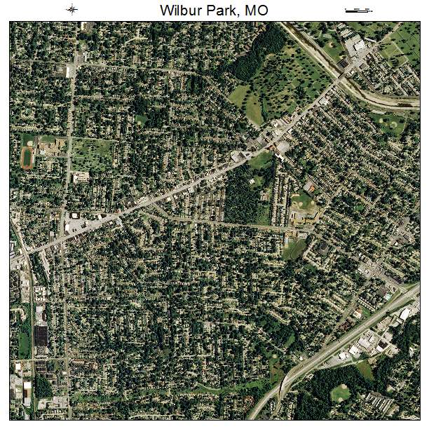 Wilbur Park, MO air photo map