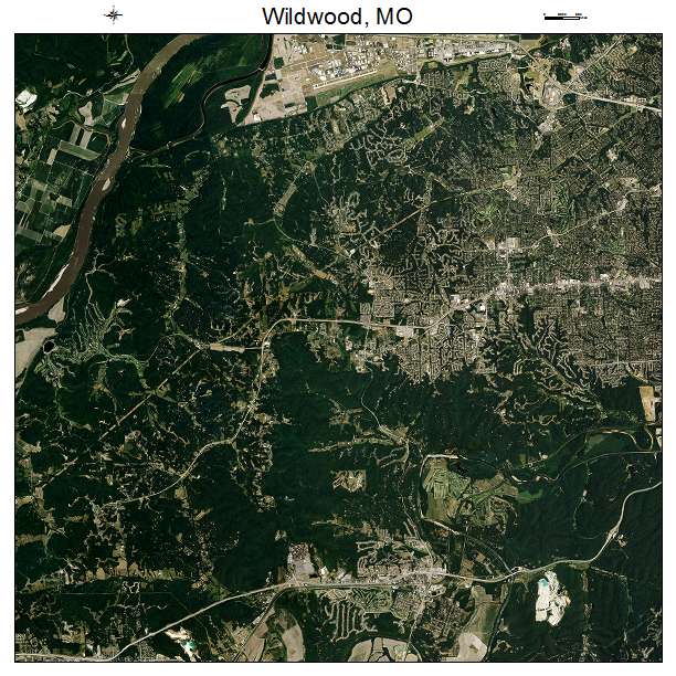 Wildwood, MO air photo map