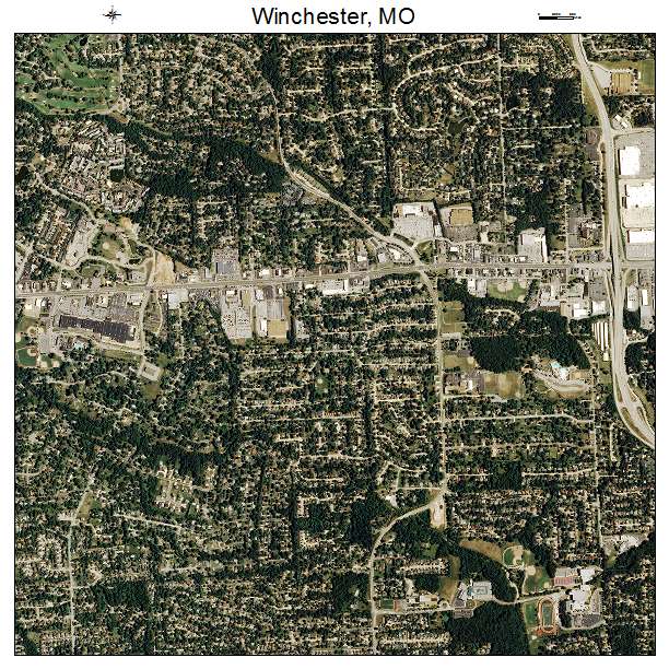 Winchester, MO air photo map