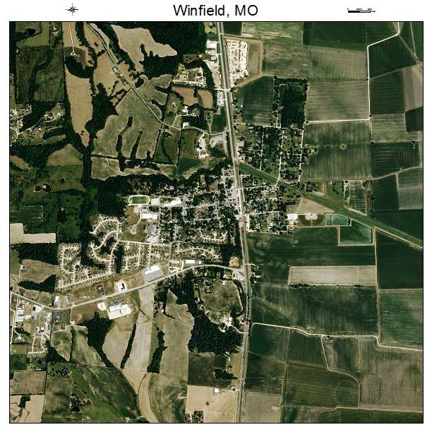 Winfield, MO air photo map