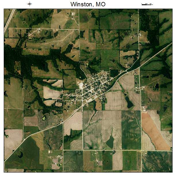 Winston, MO air photo map