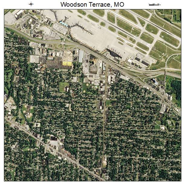 Woodson Terrace, MO air photo map