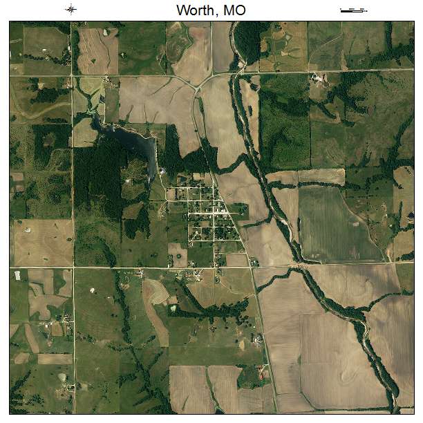 Worth, MO air photo map