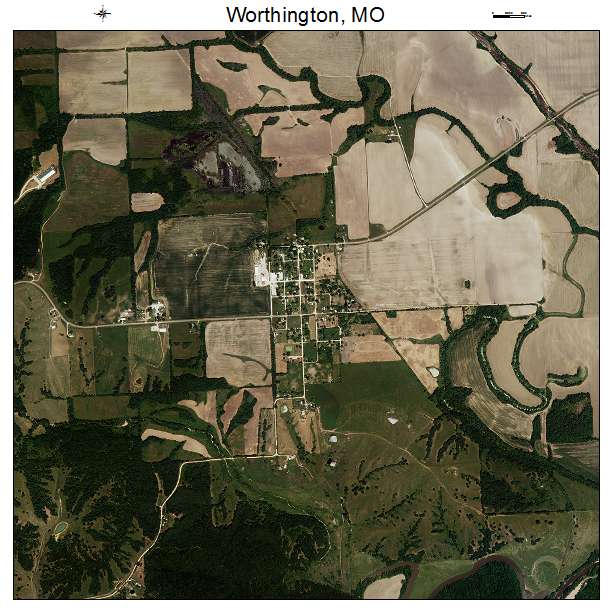 Worthington, MO air photo map