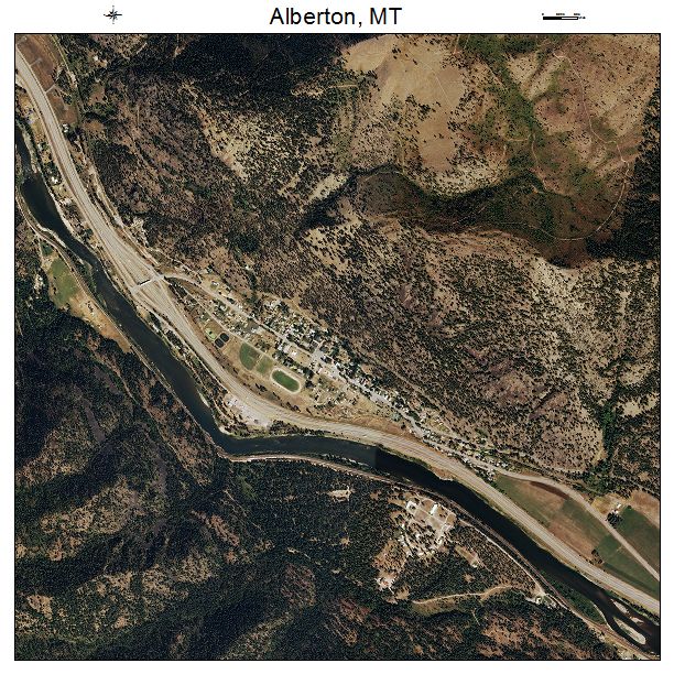 Alberton, MT air photo map