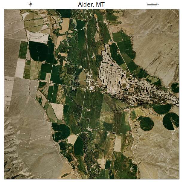 Alder, MT air photo map