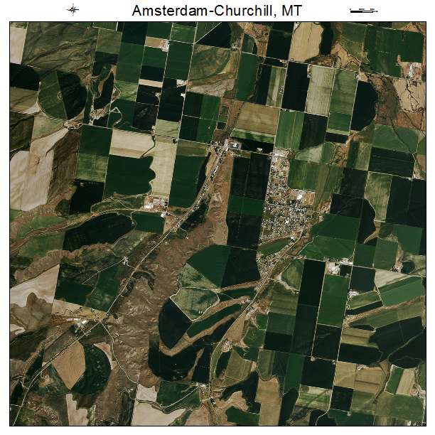 Amsterdam Churchill, MT air photo map