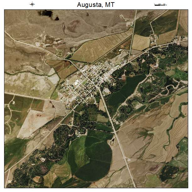 Augusta, MT air photo map