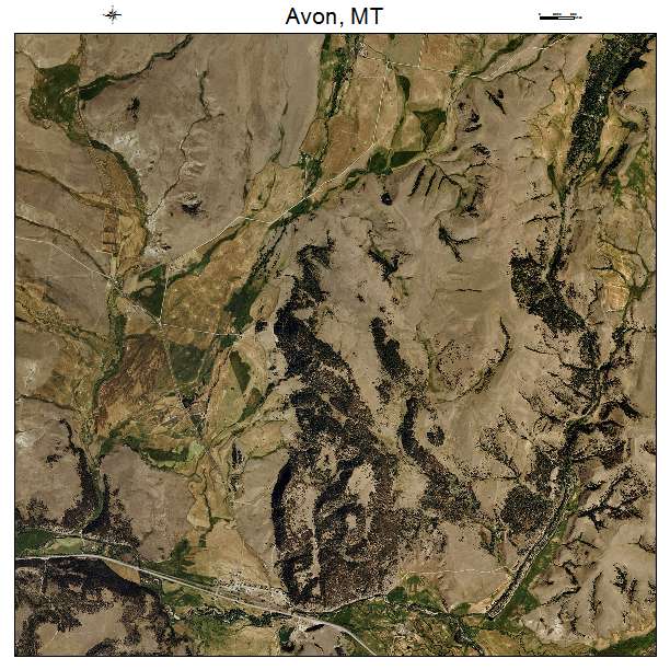 Avon, MT air photo map