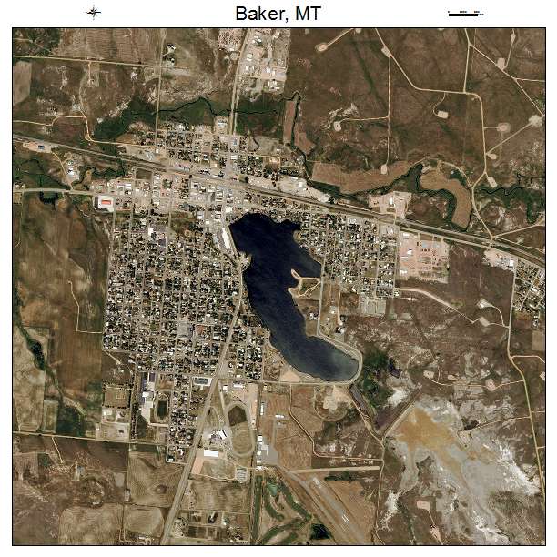 Baker, MT air photo map