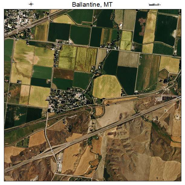 Ballantine, MT air photo map