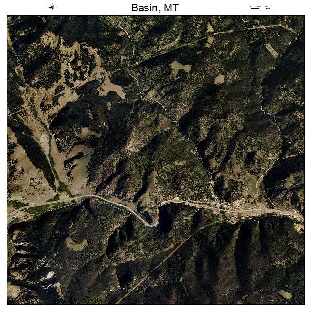 Basin, MT air photo map