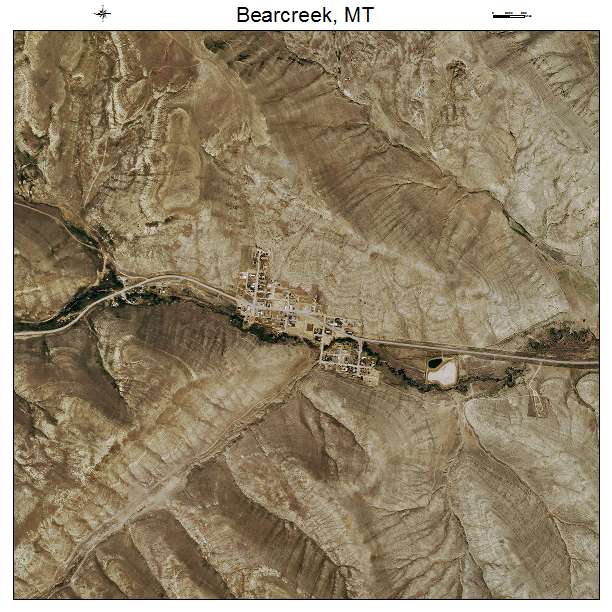 Bearcreek, MT air photo map