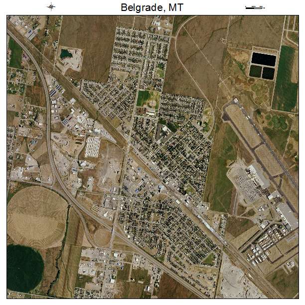 Belgrade, MT air photo map