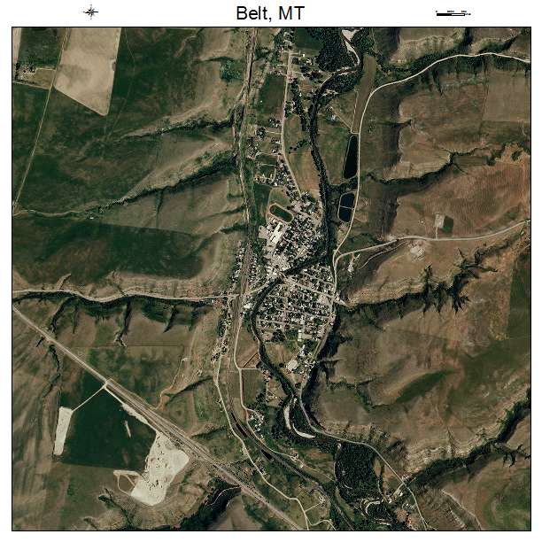 Belt, MT air photo map