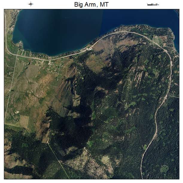Big Arm, MT air photo map