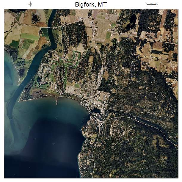 Bigfork, MT air photo map