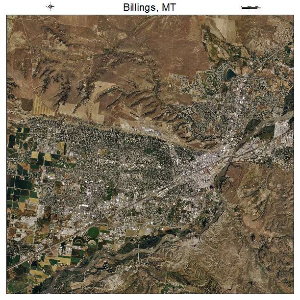 Billings, MT air photo map