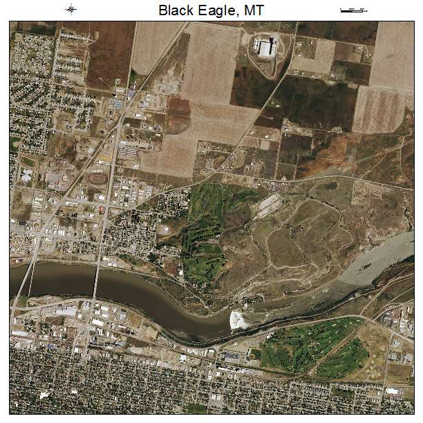 Black Eagle, MT air photo map