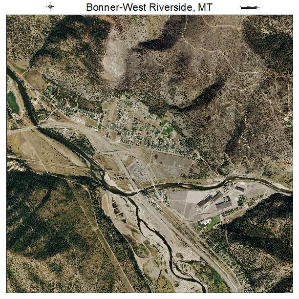 Bonner West Riverside, MT air photo map