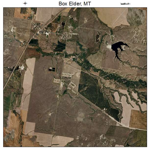 Box Elder, MT air photo map