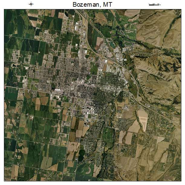 Bozeman, MT air photo map