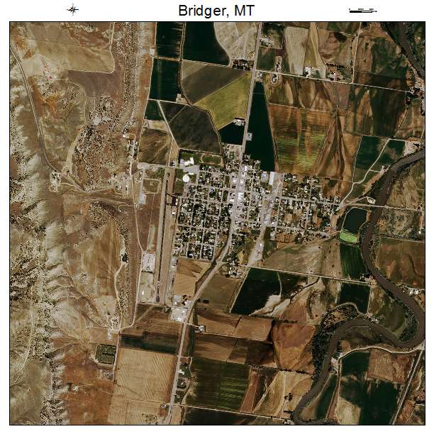 Bridger, MT air photo map