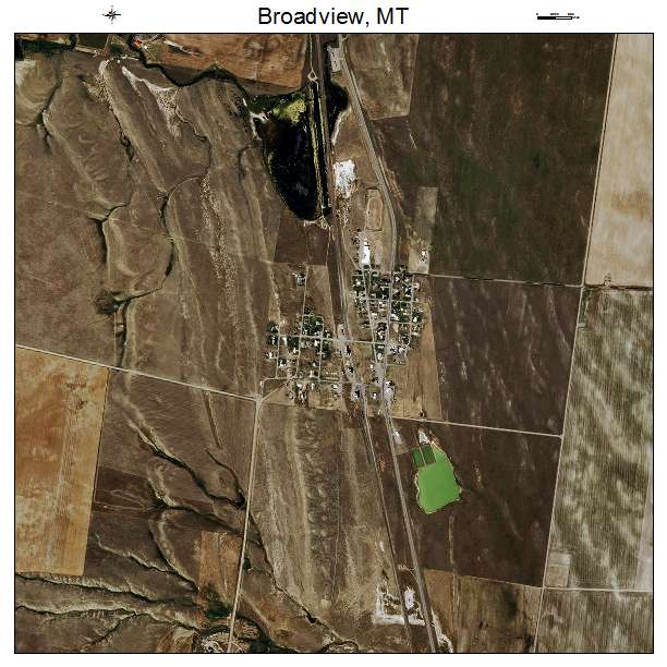 Broadview, MT air photo map