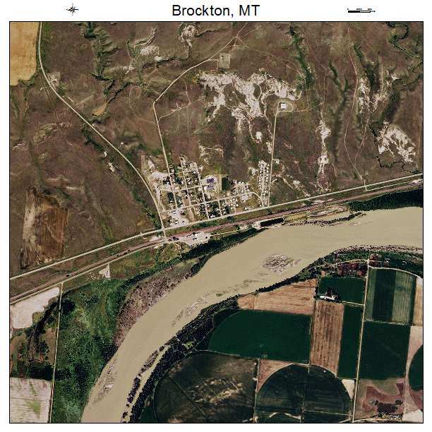 Brockton, MT air photo map