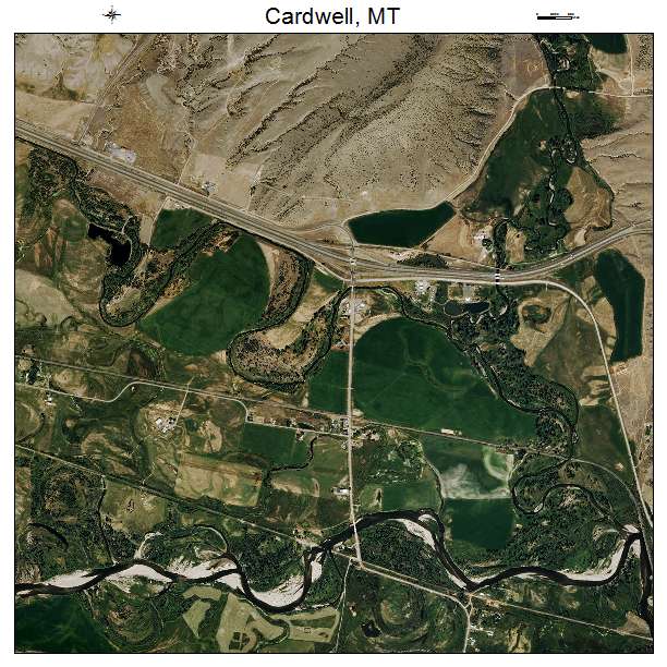 Cardwell, MT air photo map