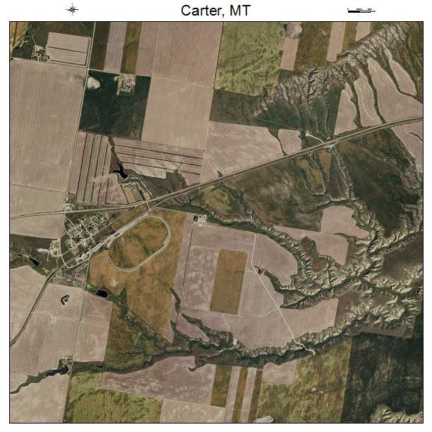 Carter, MT air photo map