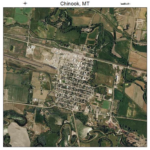 Chinook, MT air photo map