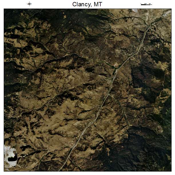 Clancy, MT air photo map