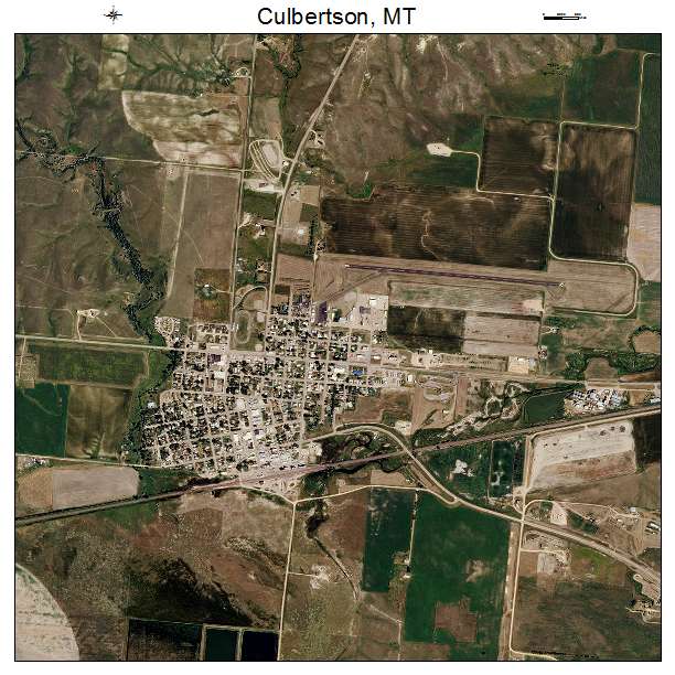 Culbertson, MT air photo map