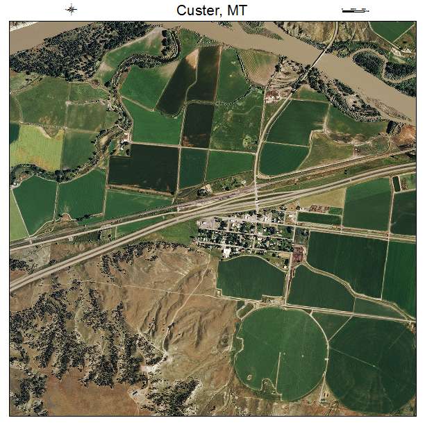 Custer, MT air photo map