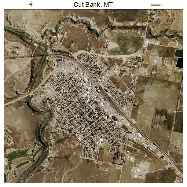 Cut Bank, MT air photo map