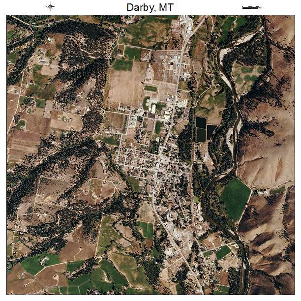 Darby, MT air photo map