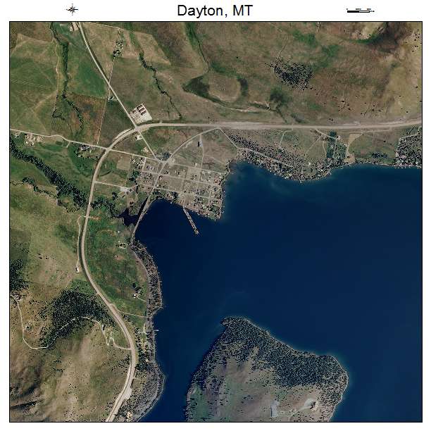 Dayton, MT air photo map