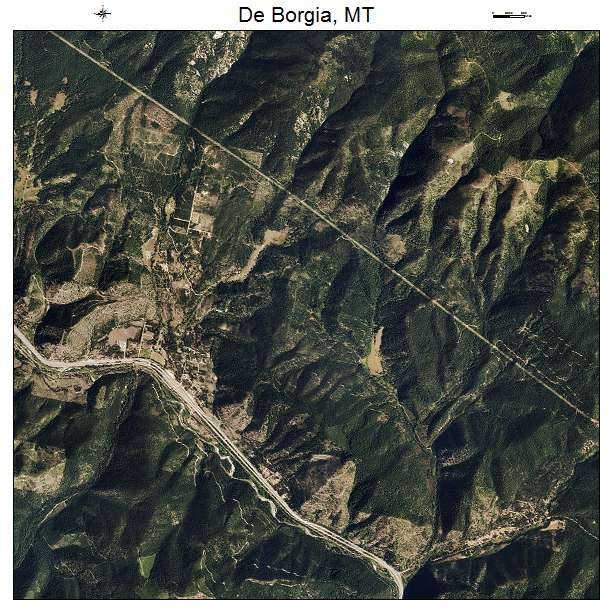 De Borgia, MT air photo map