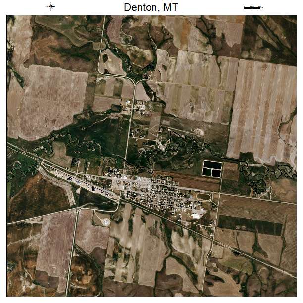 Denton, MT air photo map
