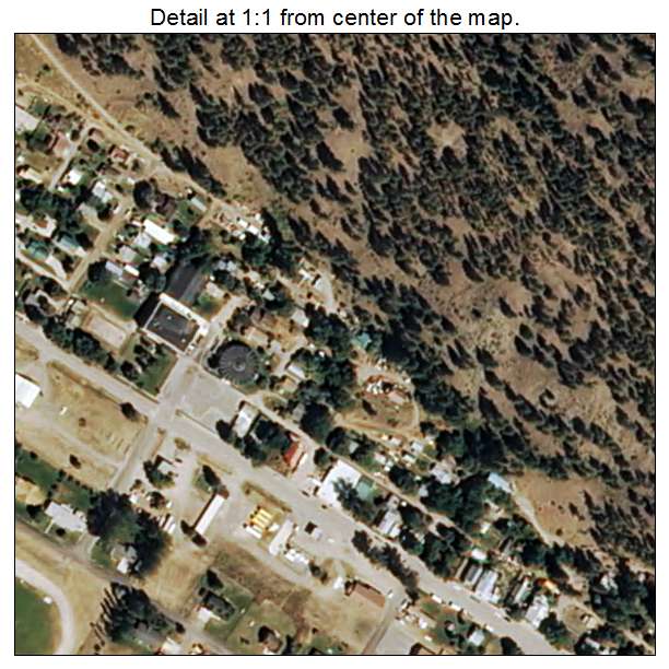 Alberton, Montana aerial imagery detail