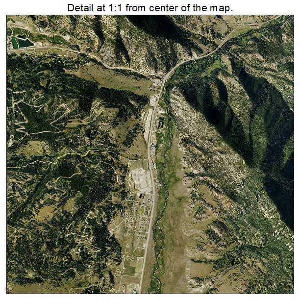 Big Sky, Montana aerial imagery detail