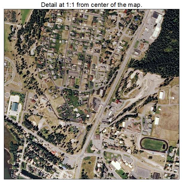 Bigfork, Montana aerial imagery detail