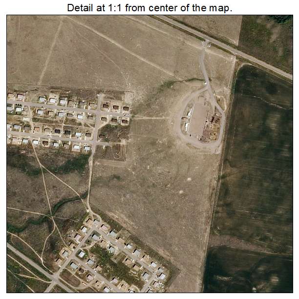 Box Elder, Montana aerial imagery detail