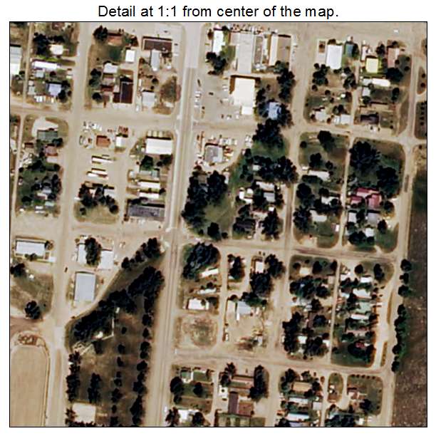 Broadus, Montana aerial imagery detail