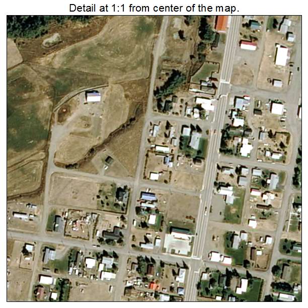 Clyde Park, Montana aerial imagery detail