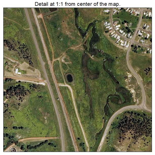Colstrip, Montana aerial imagery detail