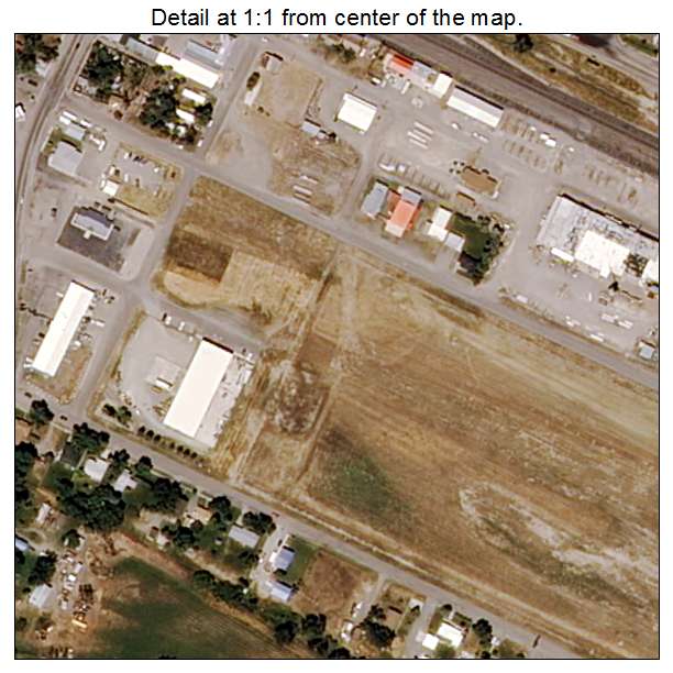 Columbus, Montana aerial imagery detail