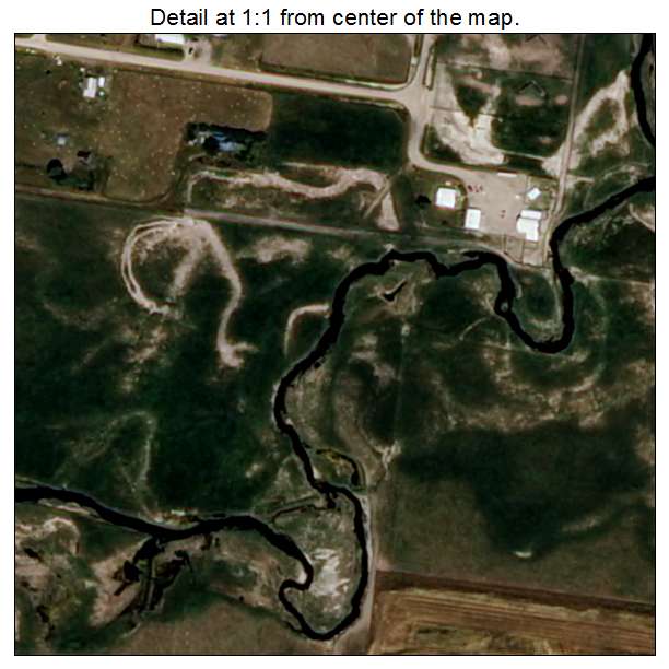 Denton, Montana aerial imagery detail